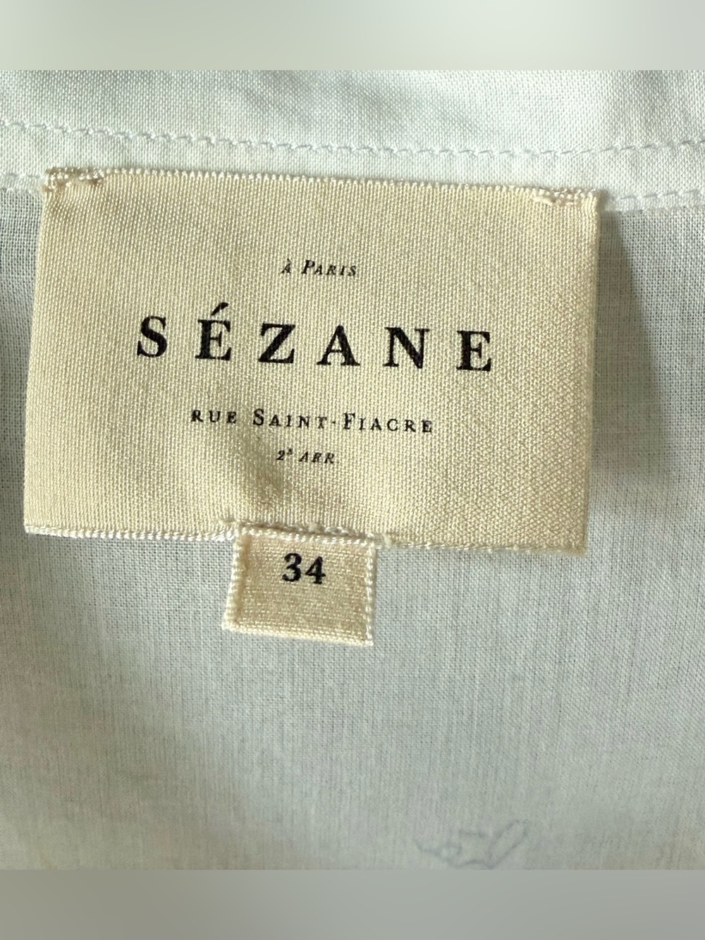 Sezane Pierro Demain Button Down Shirt Women’s Size 2 or 34 - Picture 3 of 8
